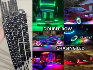 JHB 6.5FT DOUBLE ROW CHASING FLOW LED Underglow Rim Strips Lights (No Controller - Picture 1 of 1