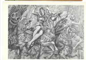 B&W SCARY CAROUSEL RIDE FROM ETCHING MERRY GO ROUND (C. 1930) R MARSH 1984 - Picture 1 of 1