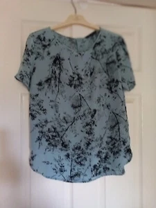 PATTERNED MINT MIX TOP from M+S COLLECTION (SIZE 10) - Picture 1 of 5