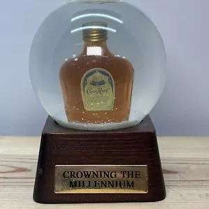 Vintage Crown Royal Snow Globe Crowning The Millenium - Picture 1 of 9