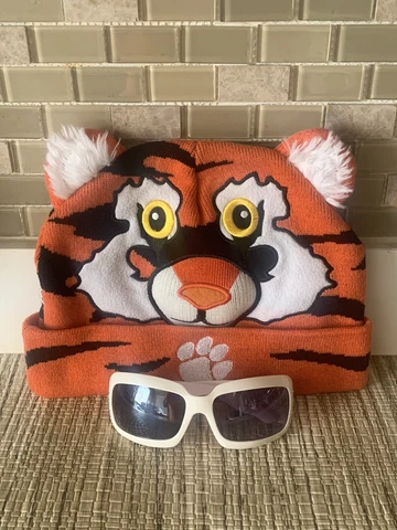 VTG CLEMSON TIGERS ZOOZATZ BEANIE HAT W/SUNGLASSES GAMEDAY APPAREL ADULT CLEAN Cover