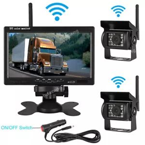 1080P Wireless RV Backup Camera Rear View 7" DVR Monitor for Truck Trailer RVs - Picture 1 of 23