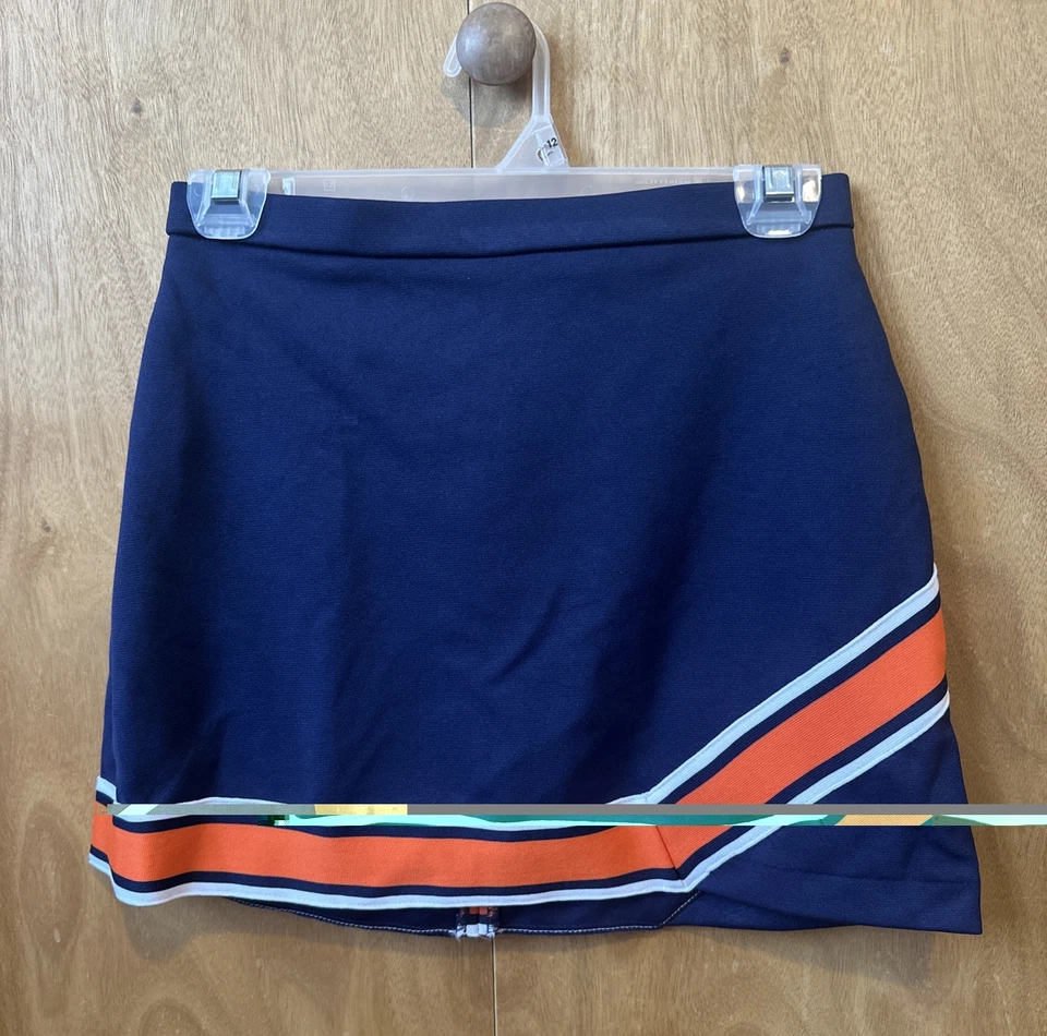 Falda de porristas talla juvenil grande azul marino y naranja de GTM Sportswear nueva con etiquetas  Foto 1 de 3
