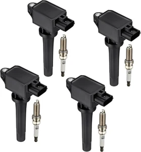 Set of 4 Ignition Coil Pack UF656 and Iridium Spark Plugs 93501 4-Pack Compat... - Picture 1 of 8