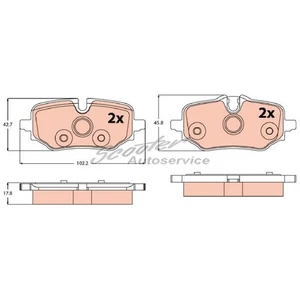 Satz Bremsbeläge Bremsklötze hinten für BMW 1-er F70 2-er U06 X1 U11 | 897795 - Bild 1 von 2