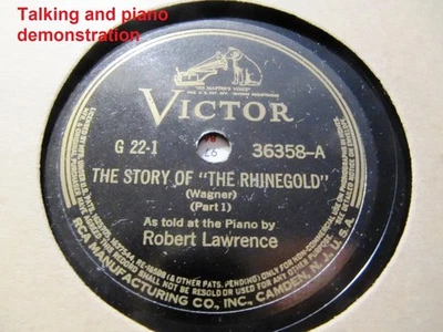 1939 Robert Lawrence WAGNER Story of the Rhinegold Ring Rheingold Spoken G-22 Foto 1 de 2