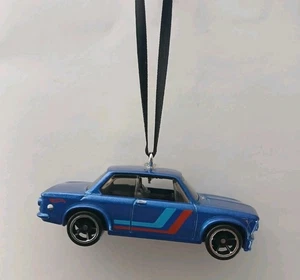 BMW 2002 Custom Christmas Car Ornament 1/64 Die-cast Blue - Picture 1 of 2