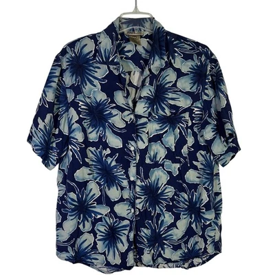 Vintage Jones New York Size M Hawaiian Button Down Short Sleeve Shirt - Image 1 of 3