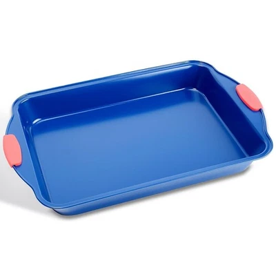 Sartén antiadherente para hornear Nutrichef - Revestimiento azul antiadherente de lujo interior y exterior Foto 1 de 4