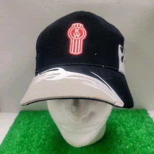 Vtg Kenworth Hat Trucking Company Flames Fire Baseball Cap Y2k Strap Adjustable - Picture 1 of 5