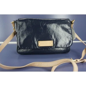 Marc Jacobs by Blue Patent Lea Shoulder Crossbody Flap Bag $528 Women's purse - Picture 1 of 11
