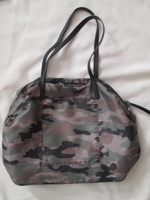 REBECCA MINKOFF WASHED NYLON CAMO TOTE BAG PURSE - Image 1 of 4