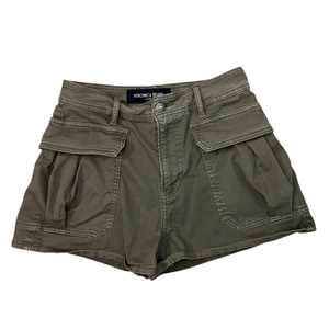 Pantalones Cortos Utilitarios VERONICA BEARD Olive Mallory Tiro Alto Algodón Sarga Talla 27 - Imagen 1 de 4