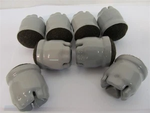 Lorell 49318, 1-1/2" Slip-On Vinyl Floor Savers - Grey - 1 lot of 8 savers - Picture 1 of 3