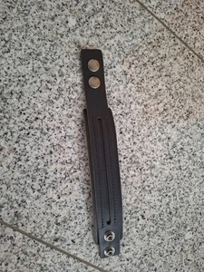 Fiocchi Leder ARMBAND Herren schwarz aus ITALIEN NIETEN Druckverschluss breit - Bild 1 von 4