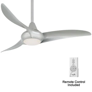 Light Wave - 44 Inch 3 Blade Ceiling Fan with Light Kit-Silver Finish-Silver - Picture 1 of 1