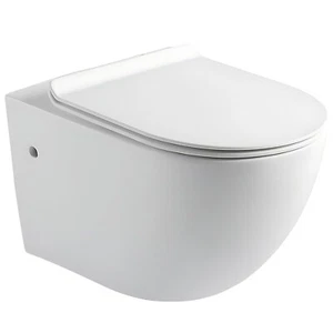 Hänge WC Toilette / abnehmbarer WC Sitz mit Softclose / Spülrandlos W011 - Bild 1 von 2