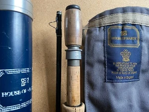 Hardy Ultralite Fly Rod 10' 6" #7 weight 2 piece Cloth Bag And Metal Tube & lid. - Picture 1 of 17