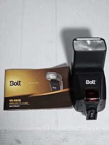 Bolt VS-560S Wireless TTL Flash Tilt 90° Swivel 300° Backlit LCD Sony-Minolta - Picture 1 of 12