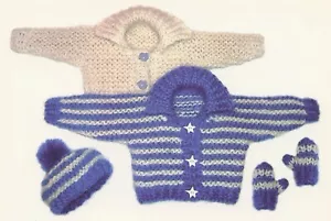 Dovetail Designs Knitting Pattern K2.2 Child's Winter Sweater Hat & Mittens Easy - Picture 1 of 3