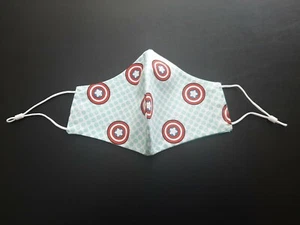 Captain America Shield Adult Face Mask / Handmade / Reusable / Washable - Picture 1 of 4