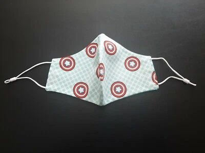 Captain America Shield Adult Face Mask / Handmade / Reusable / Washable - Image 1 of 4