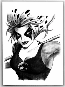 Cheetara Thundercats Pencil Sketch - Scott Sketches Trading Card Print Fan Art - Picture 1 of 3