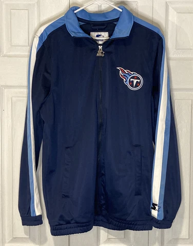 Starter Tennessee Titans NFL Track Warm Up Jacket Full Zip Up Embroidered Cover