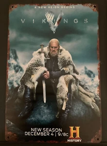 Vikings tv series Metal sign garage man cave workshop home cinema Bjorn Ironside - Picture 1 of 1