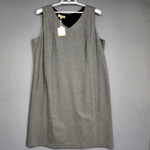 Abito Talbots donna 22W grigio senza maniche tubino maglia Italia carriera foderato lavoro nuovo - Foto 1 di 11