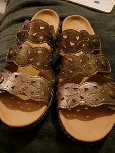 Clarks Laurieann Jade, neue, metallische Sandalen 10m MARKDOWN! - Bild 1 von 6