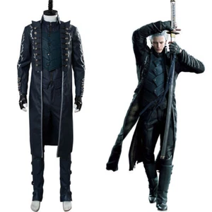 Devil May Cry 5 DMC5 Vergil Aged Cosplay Costume Jacket Uniform Outfit Full Set - Picture 1 of 48