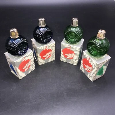 LOTE DE 4 Bolas de Navidad Avon Facetas Festivas Completas De Colección Nos 1 Fl. Oz.) VER DESC Foto 1 de 4