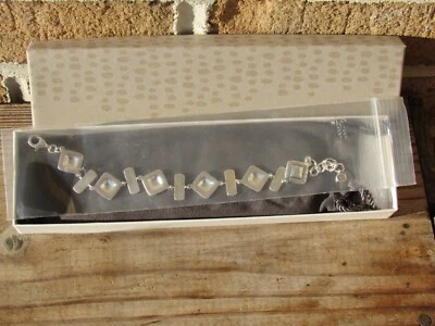 SILPADA B3408 .925 Sterling Silver Hammered Links Charm Bracelet B 3408 NEW WBOX - Image 1 of 4