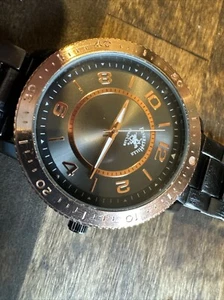 US POLO ASSN MENS DARK BROWN WATCH - Picture 1 of 3