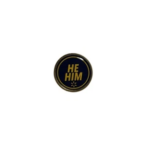 Walmart He/Him Pronoun Pin Lapel Pin New - Picture 1 of 2