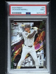 Jackson Merrill (RC) - 2024 Topps Finest Common #96 PSA 9 SD PADRES ROTY - Picture 1 of 2