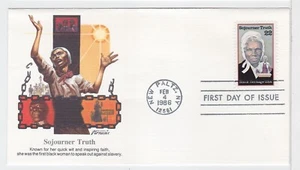TurtlesTradingPost- Sojourner Truth 1986 #2203- FDC Fleetwood Cachet - Picture 1 of 2