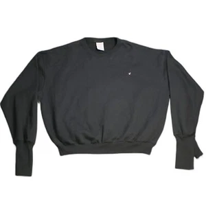 Handschellen Basic schwarz Sweatshirt gesticktes Logo Rundhals Handwärmer Herren XXL - Bild 1 von 9