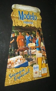 Original 2001 MODELO ESPECIAL MEXICAN BEER Promo Poster BOTTLE SHAPED - Picture 1 of 2