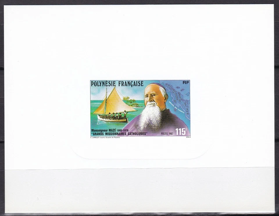 Polynesia Sc473 Catholic Missionary, Archbishop, Boat, Deluxe Proof - Image 1 of 1