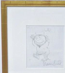 WHERE THE WILD THINGS ARE, MAURICE SENDAK *SIGNIERT* ZEICHNUNG VON WILD THING~ W. LOA - Bild 1 von 12