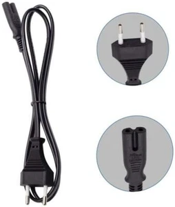 2 Pin Euro Plug to Figure of Eight 8 C7 Plug Power Cable 1.5m - Picture 1 of 2
