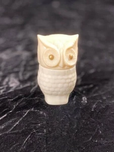 AVON 70er Jahre, creme Milchglas Eule Waschtisch Beutel, Vintage - Bild 1 von 12