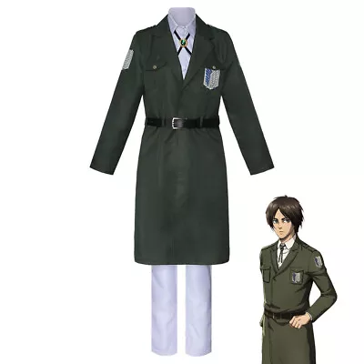 Attack On Titan Cosplay Eren Levi Costume Shingeki no Kyojin Jacket Windbreaker  - Image 1 of 4