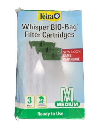 Tetra Whisper Bio-Bag Cartridge Medium 3 pk brand New NWOT Aquarium Water Filter - Image 1 of 4