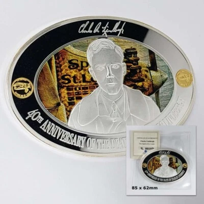 2014 Charles Lindbergh Spirit of St. Louis Commemorative Proof Coin w/COA BS7034 - Image 1 of 4