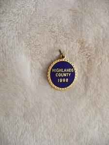 OB- 1998 HIGHLANDS COUNTY (ENAMEL) CHARM #25595 (MINT!!! - Picture 1 of 10