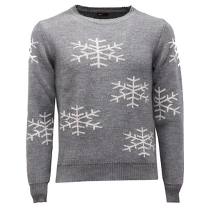 6571AG maglione uomo IMPERIAL grey snowflakes sweater man - Picture 1 of 4