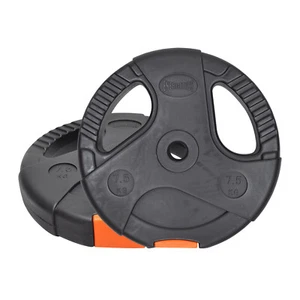7.5kg x 2 Standard PVC Coated Weight Plate - Ez Dual Grip- 26.5 Hole Diameter - Picture 1 of 5